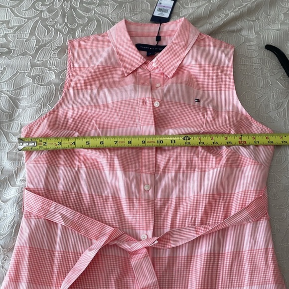 Tommy Hilfiger Women’s SZ 6 Sleeveless Button Down Orange Plaid Summer Dress NWT - Picture 12 of 15